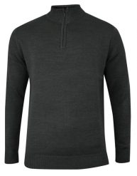 Sweter Szary, Popielaty z Wysokim Kołnierzem na Zamek TROYER -Brave Soul- Męski. Szare swetry rozpinane Brave Soul, m, bez wzorów, bez kołnierzyka, bez ramiączek. Za 79.00 zł.
