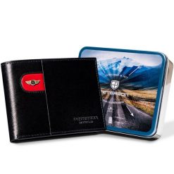 Portfel męski Peterson PTN 22303-VT-E czarny. Czarne portfele Peterson, bez wzorów, ze skóry. Za 99.00 zł.