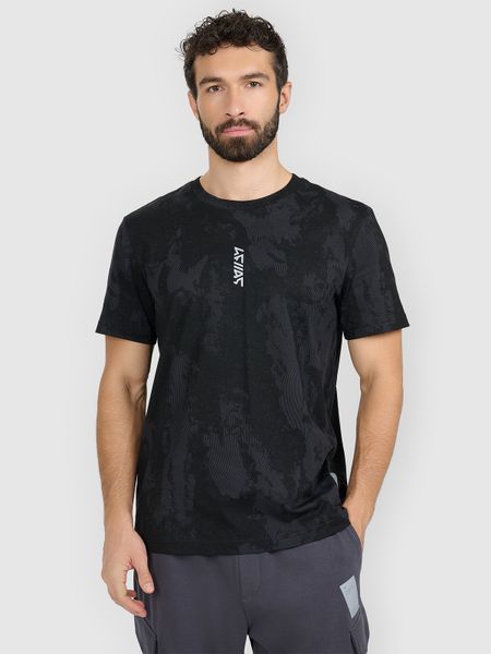 4F T-shirt regular z nadrukiem męski - czarny XL. Czarne t-shirty 4F, m, bez wzorów, bez kołnierzyka, bez ramiączek. Za 79.99 zł.