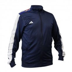 Kurtka z dresu adidas. Białe kurtki Adidas, l, bez wzorów, z dresówki, bez kaptura. Za 298.50 zł.