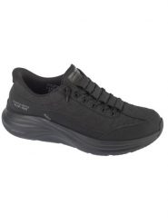Skechers Sneakersy Slip-Ins: Contour Foam - Cozy Fit 232619/BBK Czarny. Czarne buty sportowe casual Skechers, bez wzorów, z materiału, bez zapięcia. Za 399.99 zł.