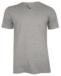 Szary Bawełniany T-Shirt -PAKO JEANS- Męski, Krótki Rękaw, Dekolt w Serek z Guzikami, BASIC. Szare bluzki z długim rękawem Pako Jeans, m, bez wzorów, z bawełny, bez kołnierzyka, bez ramiączek. Za 67.00 zł.
