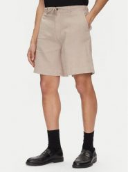 Selected Homme Szorty materiałowe 16097541 Beżowy Loose Fit. Brązowe szorty Selected Homme, l, bez wzorów, ze lnu. Za 219.99 zł.