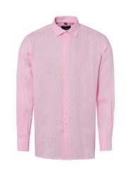 Nils Sundström koszula lniana Mężczyźni Modern Fit len (100%) różowy, XL. Czerwone koszule Nils Sundström, m, bez wzorów, ze lnu, bez kołnierzyka, bez ramiączek. Za 229.95 zł.