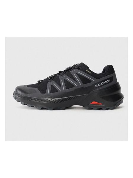 SALOMON Buty "SPEEDCROSS PEAK GTX" w kolorze czarnym do biegania rozmiar: 42 2/3. Czarne buty do biegania Salomon, bez wzorów, bez zapięcia, do biegania. Za 398.28 zł.