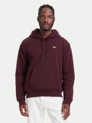 Lacoste Bluza SH8863 Brązowy ciemny Relaxed Fit. Brązowe bluzy LACOSTE, m, bez wzorów, z bawełny, bez kaptura. Za 561.99 zł.