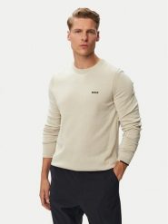 BOSS Sweter KN_Ever-X CN 50556145 Beżowy jasny Regular Fit. Brązowe swetry rozpinane Boss, m, bez wzorów, z bawełny, bez kołnierzyka, bez ramiączek. Za 599.99 zł.