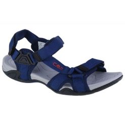 Sandały CMP Hamal Hiking Sandal 38Q9957-M919 niebieskie. Niebieskie sandały z materiału, bez zapięcia. W wyprzedaży za 272.73 zł.