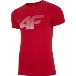 T-shirt męski TSM312 - czerwony. Czerwone t-shirty 4F, m, bez wzorów, bez kołnierzyka, bez ramiączek. Za 49.99 zł.