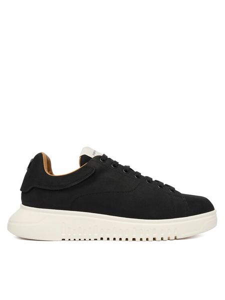 Emporio Armani Sneakersy EM003663 AF19998 UC001 Czarny. Czarne buty sportowe casual Emporio Armani, bez wzorów, z nubiku, bez zapięcia. Za 1,339.99 zł.
