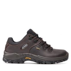 Trekkingi Grisport. Brązowe buty trekkingowe Grisport, bez wzorów, bez zapięcia. Za 349.99 zł.