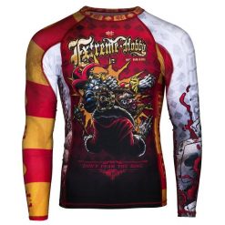 Koszulka sportowa męska Rashguard do MMA EXTREME HOBBY KILLER CARDS 2. Czerwone bielizna termoaktywna EXTREME HOBBY, m, bez wzorów, z bawełny, bez ramiączek, na fitness i siłownię. Za 209.00 zł.