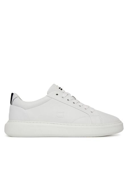 G-Star Raw Półbuty LONDON-04 MI08 Biały. Białe eleganckie półbuty G-Star, bez wzorów, ze skóry, bez obcasa, bez zapięcia. Za 279.99 zł.