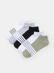 Krókie skarpetki z prążkowanej dzianiny 5 pack - wielobarwny. Skarpety Sinsay, bez wzorów, z dzianiny. Za 15.99 zł.