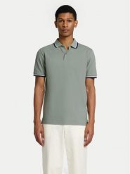 Selected Homme Polo 16095852 Zielony Slim Fit. Zielone koszulki polo Selected Homme, l, bez wzorów, z bawełny, bez kołnierzyka, bez ramiączek. Za 69.99 zł.