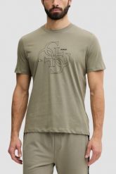 GUESS Zielony bawełniany t-shirt męski na krótki rękaw z wyszywanym logo 4G Tiberio, Rozmiar XL. Zielone t-shirty Guess, m, z aplikacjami, z bawełny, bez kołnierzyka, bez ramiączek. W wyprzedaży za 179.99 zł.