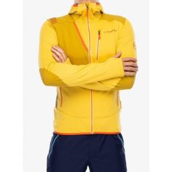 Bluza z kapturem męska La Sportiva Lucendro Thermal Hoody. Żółte bluzy La Sportiva, m, bez wzorów, z kapturem. Za 788.99 zł.