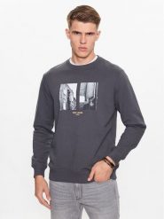 Pepe Jeans Bluza Meelo PM582474 Szary Regular Fit. Szare bluzy Pepe Jeans, m, bez wzorów, z bawełny, bez kaptura. Za 389.99 zł.