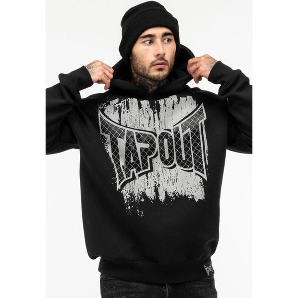 Oversize'owy sweatshirt Tapout CF. Czarne bluzy TAPOUT, bez wzorów, bez kaptura. Za 278.05 zł.