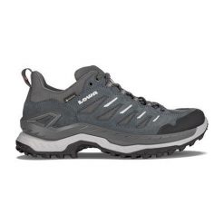 Buty do chodzenia męskie Lowa Innovo. Niebieskie buty turystyczne Lowa, bez wzorów, z gore-texu, bez zapięcia, trekkingowe, gore-tex. Za 1,079.00 zł.