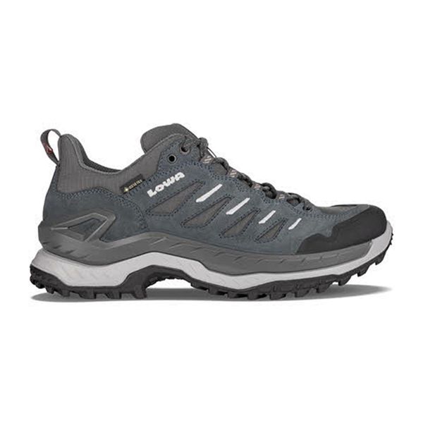 Buty do chodzenia męskie Lowa Innovo. Niebieskie buty turystyczne Lowa, bez wzorów, z gore-texu, bez zapięcia, trekkingowe, gore-tex. Za 1,085.00 zł.