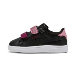 Sneakersy dla dziewczynek Puma Smash 3.0 L Glitter. Czarne swetry nierozpinane Puma, l, bez wzorów, ze skóry, bez kołnierzyka, bez ramiączek. Za 134.99 zł.
