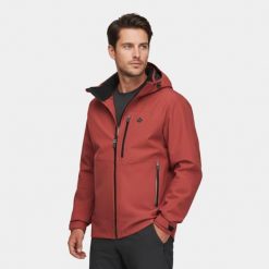 Kurtka męska hardshell membrana wodoodporności Alpinus Gedu. Brązowe kurtki outdoor i hardshell Alpinus, m, bez wzorów, z hardshellu, bez kaptura. Za 599.00 zł.