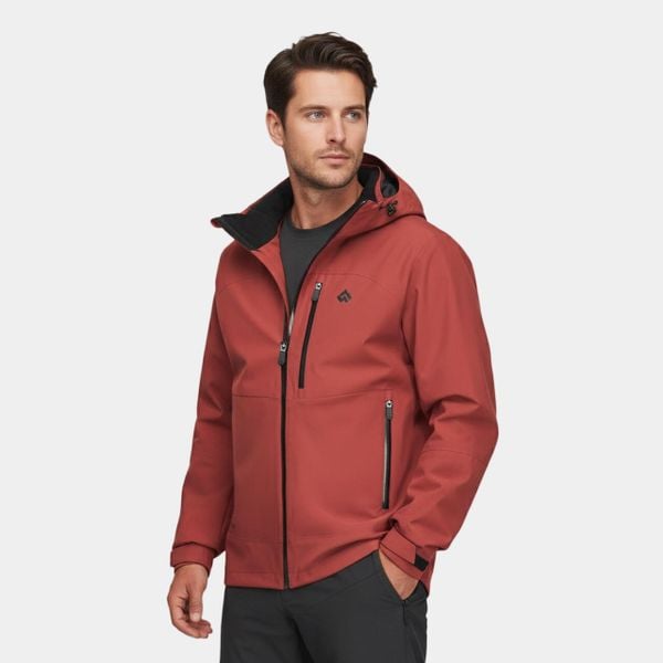 Kurtka męska hardshell membrana wodoodporności Alpinus Gedu. Brązowe kurtki outdoor i hardshell Alpinus, m, bez wzorów, z hardshellu, bez kaptura. Za 599.00 zł.