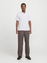 Jack & Jones Koszulka polo w kolorze białym rozmiar: S. Białe koszulki polo Jack & Jones, s, bez wzorów, bez kołnierzyka, bez ramiączek. Za 79.59 zł.