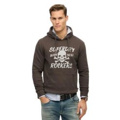 Bluza z kapturem Superdry Skull. Czarne bluzy z kapturem Superdry, m, bez wzorów, z kapturem. Za 376.20 zł.