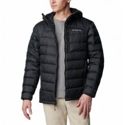 Kurtka uniwersalna męska Columbia Autumn Park™ Ii Down Hooded. Czarne kurtki Columbia, l, bez wzorów, z syntetyku, z kapturem. Za 851.00 zł.