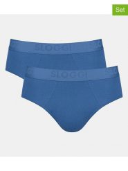 Sloggi Slipy (2 pary) w kolorze niebieskim rozmiar: S. Niebieskie slipki Sloggi, s, bez wzorów. Za 47.82 zł.