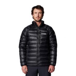 Kurtka puchowa męska Columbia Arctic Crest Down Jacket. Czarne kurtki Columbia, m, bez wzorów, z puchu, bez kaptura. Za 849.99 zł.