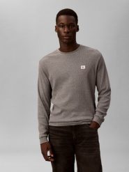 Calvin Klein Jeans koszula z długim rękawem Mężczyźni szary, XL. Szare koszule Calvin Klein Jeans, m, z aplikacjami, z jeansu, bez kołnierzyka, bez ramiączek. Za 179.95 zł.