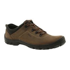 Kampol Buty męskie trekkingowe 36 oliwkowe zielone. Zielone trekkingi bez wzorów, z jeansu, bez zapięcia. Za 423.31 zł.