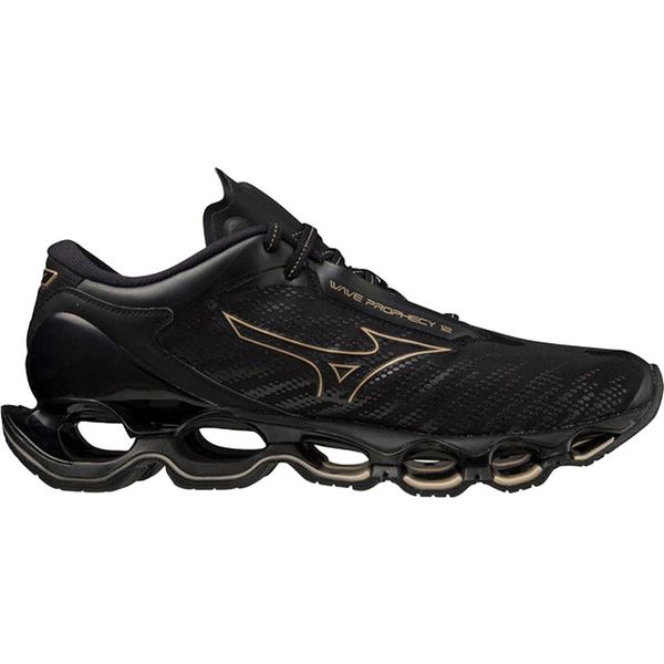 Buty sportowe Mizuno Wave Prophecy 12 czarne męskie. Czarne buty do biegania Mizuno, bez wzorów, z materiału, bez zapięcia, do biegania, mizuno wave. W wyprzedaży za 906.05 zł.
