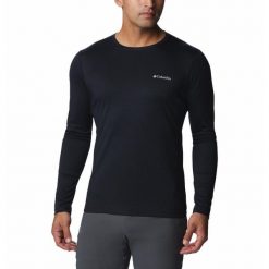 Koszulka z długim rękawem męska Columbia Zero Rules Long Sleeve Shirt. Czarne bluzki z długim rękawem Columbia, m, bez wzorów, z poliesteru, bez kołnierzyka, bez ramiączek. Za 244.00 zł.