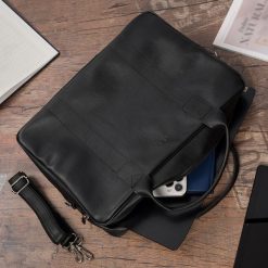 Torba męska skóra ekologiczna na dokumenty A4 laptopa czarna Beltimore M02. Czarne torby na laptopa . Za 199.99 zł.