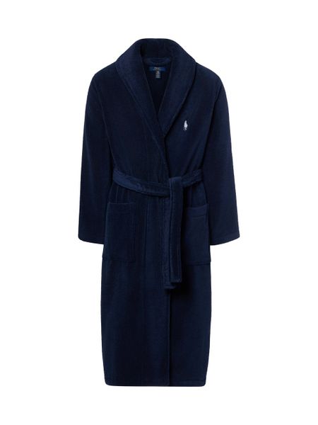 Polo Ralph Lauren szlafrok kąpielowy Mężczyźni Bawełna (100%) niebieski, S/M. Niebieskie szlafroki Polo Ralph Lauren, m, bez wzorów, z bawełny, bez ramiączek, bez kaptura. Za 849.95 zł.