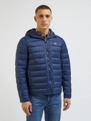 LEE MĘSKA KURTKA ZIMOWA LEE LIGHT PUFFER JKT NAVY 112342992. Niebieskie kurtki Lee, na zimę, m, bez wzorów, bez kaptura. Za 299.99 zł.