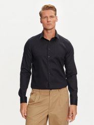 Calvin Klein Koszula K10K113521 Granatowy Slim Fit. Niebieskie koszule CALVIN KLEIN, m, bez wzorów, z bawełny, bez kołnierzyka, bez ramiączek. Za 259.99 zł.