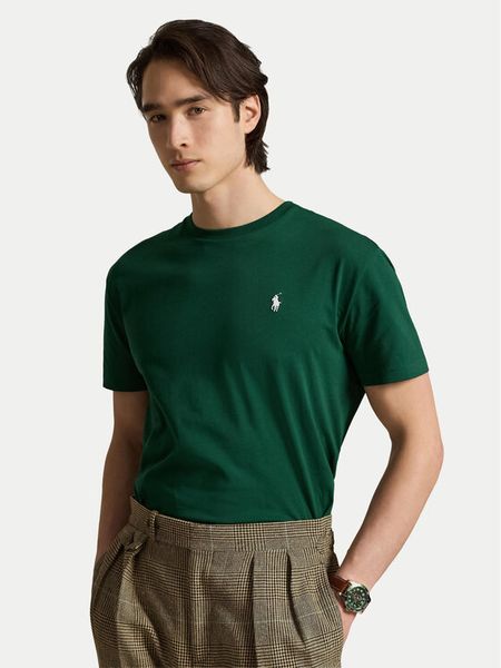 Polo Ralph Lauren T-Shirt 710671438531 Zielony Regular Fit. Zielone koszulki polo Polo Ralph Lauren, l, bez wzorów, z bawełny, bez kołnierzyka, bez ramiączek. Za 379.99 zł.