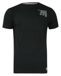 T-Shirt Bawełniany Czarny z Nadrukiem, Męski, Koszulka, Krótki Rękaw -Brave Soul. Czarne bluzki z długim rękawem Brave Soul, l, bez wzorów, z bawełny, bez kołnierzyka, bez ramiączek. Za 45.00 zł.