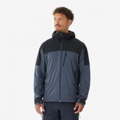 Kurtka Softshell męska trekkingowa Simond MT900 Windwarm. Czarne kurtki softshell SIMOND, l, bez wzorów, z polaru, bez kaptura. Za 349.99 zł.