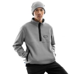 Bluza zimowa z grubego polaru męska Koli. Szare bluzy z polaru SIROKO, na zimę, m, bez wzorów, z polaru, bez kaptura. W wyprzedaży za 191.00 zł.