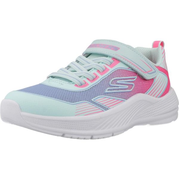 Buty SKECHERS MICROSPEC ADVANCE OASIS POINT Niebieski. Białe buty trekkingowe Skechers, bez wzorów, z syntetyku, bez zapięcia. Za 195.99 zł.