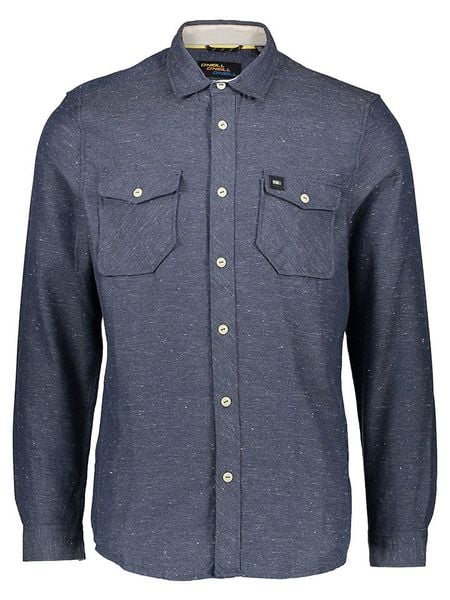 O'Neill Koszula w kolorze granatowym rozmiar: M. Niebieskie koszule O'Neill, m, bez wzorów, z bawełny, bez kołnierzyka, bez ramiączek. Za 109.26 zł.