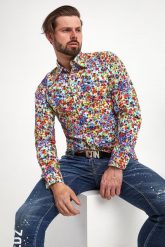 Koszula męska w kwiaty DSQUARED2. Koszule Dsquared2, m, bez wzorów, bez kołnierzyka, bez ramiączek. W wyprzedaży za 1,630.85 zł.