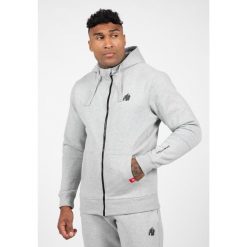 Leon Bluza z kapturem zapinana na suwak - Szary. Szare bluzy z kapturem GORILLA WEAR, bez wzorów, z kapturem. Za 297.00 zł.