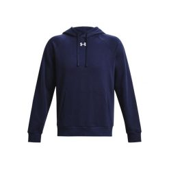 Bluza sportowa męska Under Armour Rival Fleece. Białe bluzy z kapturem Under Armour, m, bez wzorów, z bawełny, z kapturem. Za 281.61 zł.